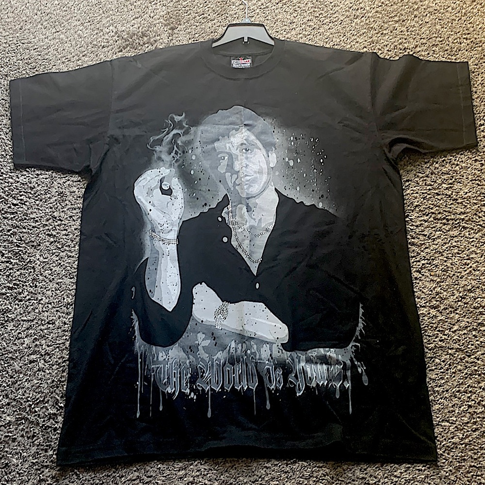Scarface Embellished The World Is Yours Tshirt Men Size  3XLT